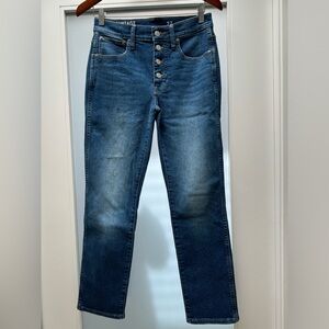 Jcrew Vintage Slim Straight, exposed button fly, size 27